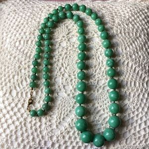 Beautiful jade-like beaded necklace